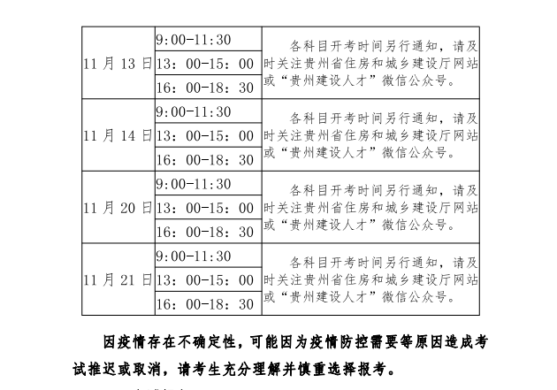 貴州2021年二級(jí)建造師考試時(shí)間分三個(gè)時(shí)間段開(kāi)展